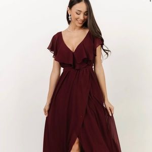 Classy Ruffle Maxi Dress for Special Occasions - Baltic Born - Size M